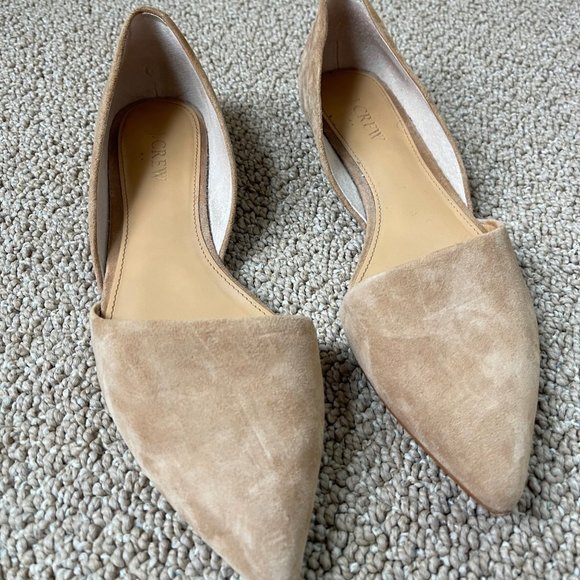 J Crew Pointed-toe Seude Flats: Size 8.5 - Picture 3 of 4